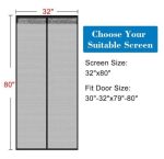 Magic Mesh Magnetic Screen Door Mesh Curtain Mosquito Net Bug Hands Free Partition Mute Striped Door Curtain Bedroom Ventilation - Image 6