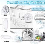 Portable Ultrasonic Washing Machine, 4 Modes, Mini Turbo Washer, with Usb Power and Bottom Suction Cup Turbo Sanitizer Washing Machine, for Home, Business, - Image 8