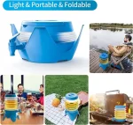 Outdoor Foldable Water Bucket with Faucet Portable Folding Camping Water Container Collapsible Travel Juice Drinking Bottle - Image 3