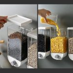 Wall Mounted Rice & Pulses Dispenser | Rice, Pulses Dispenser - 1.5 Kg - 1 Piece, Wall Mounted Cereal Dispenser, Kitchen Food Storage Box High Quality | Wall Mounted Rice & Pulses Dispenser 1 piece high quality wall-mounted dry food dispenser. - Image 5