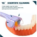 Three Sides Soft Silicone Brush Head Toothbrush, 3-Sided Ultra Soft Manual Operation Toothbrush Suitable For Aged 2-12, For Kid,Teen,Adult - Image 6