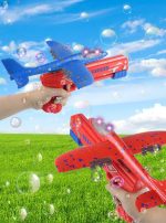 Airplane Launcher Toy Bubble Catapult Airplane Toy One Click Ejection Model Foam Airplane with big size Glider Airplane Launcher Best birthday Gifts For Boys Outdoor Sport Toys / Foam Airplane Toy Children Outdoor Game Bubble - Image 2