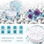 Portable Ultrasonic Washing Machine, 4 Modes, Mini Turbo Washer, with Usb Power and Bottom Suction Cup Turbo Sanitizer Washing Machine, for Home, Business, - Image 7