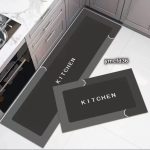 2pcs Kitchen Runner Mat Non Slip Super absorbent Bedroom Long Bedside Area Rug Soft Washable Carpet Bathroom Entrance Doormat