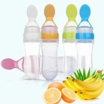 Little Crown Baby Silicone Squeeze Feeding Bottle With Spoon Food Rice Cereal Feeder 90MLBaby Silicone Squeeze Feeding Bottle With Spoon Food Rice Cereal Feeder 90ML - Image 5
