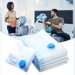 Vacuum Storage Bags Pack of 6 with Hand Pump – Space Saver Compression Bags for Clothes, Blankets, Duvets, Quilts, Pillows | Reusable Zip Seal Bags | Airtight Seal | 80% More Storage | Travel & Home Use | 2pcs 50x70, 2pcs 60x80, 2pcs 70x100
