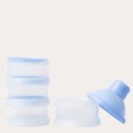 Tawakkal Mart Portable Milk Powder Formula Dispenser Food Container Storage Feeding Box For Baby Kids Toddler Three Grid Baby Food Storage Box