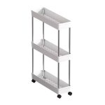 Slim Storage Cart with Slide Out Shelves, Rolling Bathroom, Kitchen, or Laundry Organizer with Wheels - Image 3