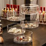 Jewelry Collection Box Transparent Multi-Layer Rotating Desktop Collection dust-Proof Finishing Makeup Box Rack Make-up Rack Transparent - Image 6