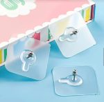 Pack 1 2 5 10 20 Pcs Self Adhesive Screw Hook Stickers Heavy Duty Drill and Nail Free Sticky Suction Cup Wall Hanging Hooks Transparent Punch Free No Scratch Strong Ceiling Hanger Hook Sticker self adhesive hook - Image 4