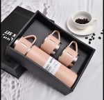 water bottle - steel water bottle - temperature water bottle - vaccum bottle - stainless Steel Vacuum Insulated Thermos 500ml (3pcs) With Extra 2 Cups Stainless Steel Thermal Bottle for Hot and Cold Beverages with Coffee Water Cup Travel Kit Perfect Gift - Image 5