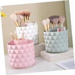 lipstick kit desk top shelf stand Brush Organizer cosmetics organizer Desktop Pen Holders Make Up Organizer rotating desktop makeup organizer pp makeup brush student