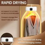 Electric Clothes Dryer Machine Portable Hanging Clothes Dryer with Hot Air Drying Cabinet & Stand