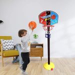 Kids Outdoor Toys Basket Enfant Funny Adjustable Basketball Stand Super Sport Set Child Toy Ball with Inflator Pump - 115cm