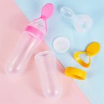 Little Crown Baby Silicone Squeeze Feeding Bottle With Spoon Food Rice Cereal Feeder 90MLBaby Silicone Squeeze Feeding Bottle With Spoon Food Rice Cereal Feeder 90ML - Image 6
