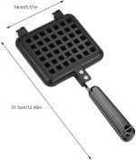 Non-Stick Waffles Maker Machine Kitchen Waffle Baking Mold Gas Pan Bubble - Image 7