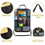 Car Backseat Organizer with Touch Screen Tablet Holder + 9 Storage Pockets Kick Mats Car Seat Back Protectors - Image 5