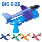 Airplane Launcher Toy Bubble Catapult Airplane Toy One Click Ejection Model Foam Airplane with big size Glider Airplane Launcher Best birthday Gifts For Boys Outdoor Sport Toys / Foam Airplane Toy Children Outdoor Game Bubble - Image 6