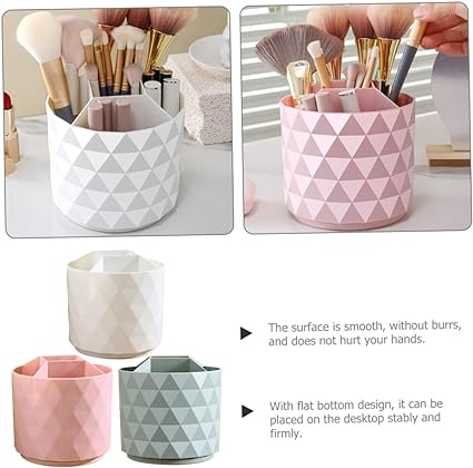imgi_71_477165cc76b56a802f203f8e94b814c2 lipstick kit desk top shelf stand Brush Organizer cosmetics organizer Desktop Pen Holders Make Up Organizer rotating desktop makeup organizer pp makeup brush student - Image 1
