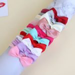 I LOVE DADDY&MUMMY-Colorful Bows Baby Headband Soft Elastic Infant Headbands Hairband For Girls Solid Color Toddler Turban Baby Hair Accessories - Image 4