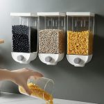 Wall Mounted Rice & Pulses Dispenser | Rice, Pulses Dispenser - 1.5 Kg - 1 Piece, Wall Mounted Cereal Dispenser, Kitchen Food Storage Box High Quality | Wall Mounted Rice & Pulses Dispenser 1 piece high quality wall-mounted dry food dispenser. - Image 6