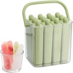 Long Ice Bar Mold Reusable Silicone Popsicle Ice Pop Maker with Storage Tray