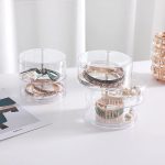 Jewelry Collection Box Transparent Multi-Layer Rotating Desktop Collection dust-Proof Finishing Makeup Box Rack Make-up Rack Transparent - Image 7