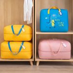 Blue Dinosaur Travel Bag Large Capacity Zipper Closure Cartoon Print Perfect for Kids and Adults on-the-go!