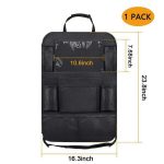 Car Backseat Organizer with Touch Screen Tablet Holder + 9 Storage Pockets Kick Mats Car Seat Back Protectors - Image 6