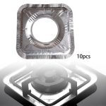 10-Pack Aluminum Foil Stove Burner Covers – Thick Protective Liners & Clean Mats for Gas/Electric Cooktops - Image 4