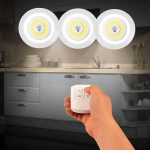 3pcs Tap LED Light With Remote Control