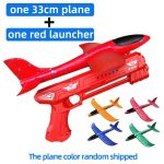 Airplane Launcher Toy Bubble Catapult Airplane Toy One Click Ejection Model Foam Airplane with big size Glider Airplane Launcher Best birthday Gifts For Boys Outdoor Sport Toys / Foam Airplane Toy Children Outdoor Game Bubble - Image 5