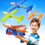 Airplane Launcher Toy Bubble Catapult Airplane Toy One Click Ejection Model Foam Airplane with big size Glider Airplane Launcher Best birthday Gifts For Boys Outdoor Sport Toys / Foam Airplane Toy Children Outdoor Game Bubble