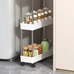 Slim Storage Cart with Slide Out Shelves, Rolling Bathroom, Kitchen, or Laundry Organizer with Wheels - Image 6