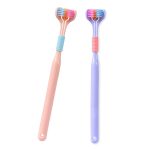 Three Sides Soft Silicone Brush Head Toothbrush, 3-Sided Ultra Soft Manual Operation Toothbrush Suitable For Aged 2-12, For Kid,Teen,Adult - Image 9