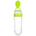 Little Crown Baby Silicone Squeeze Feeding Bottle With Spoon Food Rice Cereal Feeder 90MLBaby Silicone Squeeze Feeding Bottle With Spoon Food Rice Cereal Feeder 90ML - Image 9