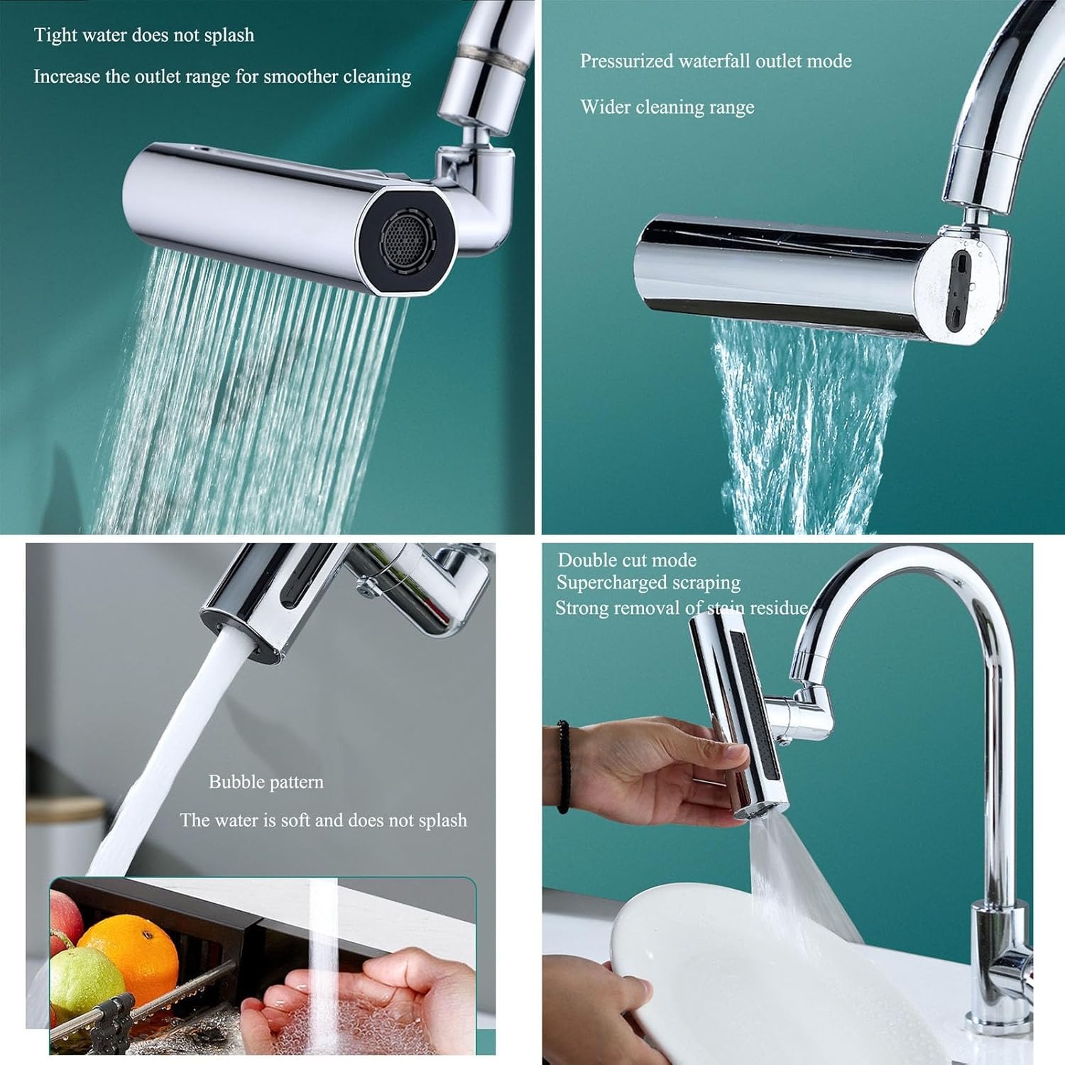imgi_74_35c2645f2ea147c64cbd33fbe6ca7ee1 4 Modes Universal Shower Faucet - Premium Quality, 4 Adjustable Spray Modes, Universal Fit, Durable Design, Water-Saving Technology, Easy Installation for Home Bathrooms , Kitchen Tapware and Modern Spaces - Image 1