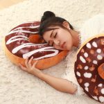 Imported Quality 3D Cute Donuts Pillow Chocolate Donuts Plush Macaron Food Cushion Nice Bottom Cushion Nap Pillow Doughnut Back Cushion Pillow Saddle Car Set Plush Toys Kids Gift Home Textiles Decorations - Image 6