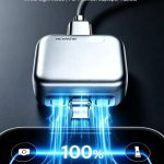 Portable USB-C Automatic Power-Off Charging Pops Up Device Physically Disconnects