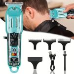 Daling Transparent LCD Electric Hair Trimmer | USB Rechargeable | Professional Grooming - Image 2