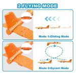 Airplane Launcher Toy Bubble Catapult Airplane Toy One Click Ejection Model Foam Airplane with big size Glider Airplane Launcher Best birthday Gifts For Boys Outdoor Sport Toys / Foam Airplane Toy Children Outdoor Game Bubble - Image 4