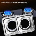 10-Pack Aluminum Foil Stove Burner Covers – Thick Protective Liners & Clean Mats for Gas/Electric Cooktops - Image 5