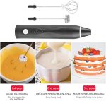 High Quality Coffee Beater and Egg Whisker, Rechargeable USB Connect, Milk Frothier & Former, Egg Beater, Cake Beater, Portable Hand Beater & Mixer, 2 in 1 Electric Egg Beater Coffee - USB Adjustable Electric Blender - Image 5