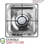 10-Pack Aluminum Foil Stove Burner Covers – Thick Protective Liners & Clean Mats for Gas/Electric Cooktops - Image 6