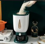 Automatic Rice Dispenser With Measuring Cup Large Capacity Grain And Rice Storage Container Airtight Dry Food Dispenser Box For Kitchen Household Smart Food Organizer Bucket - Image 7