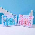 Tawakkal Mart 8pcs Newborn Baby Kids Nail Hair Health Care Thermometer Grooming Brush Kit Care Baby Essentials Newborn Material Safety