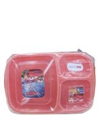 Student Large Lunch Box | 3 Compartment Plastic Tiffin Box for School & Office Use | Leak-Proof & Durable Student Lunchbox for Boys & Girls | BPA-Free Reusable Lunch Box for Kids | Eco-Friendly Plastic Lunch Box with Compartments | - Image 4