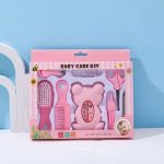 Tawakkal Mart 8pcs Newborn Baby Kids Nail Hair Health Care Thermometer Grooming Brush Kit Care Baby Essentials Newborn Material Safety - Image 8