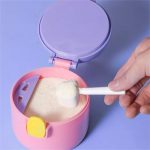 Tawakkal Mart Milk Powder Container, Baby Food Storage, Snack Box, Travel Baby Milk Formula Storage moisture-proof container With heart Shape Handle - Image 7