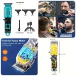 Daling Transparent LCD Electric Hair Trimmer | USB Rechargeable | Professional Grooming - Image 7